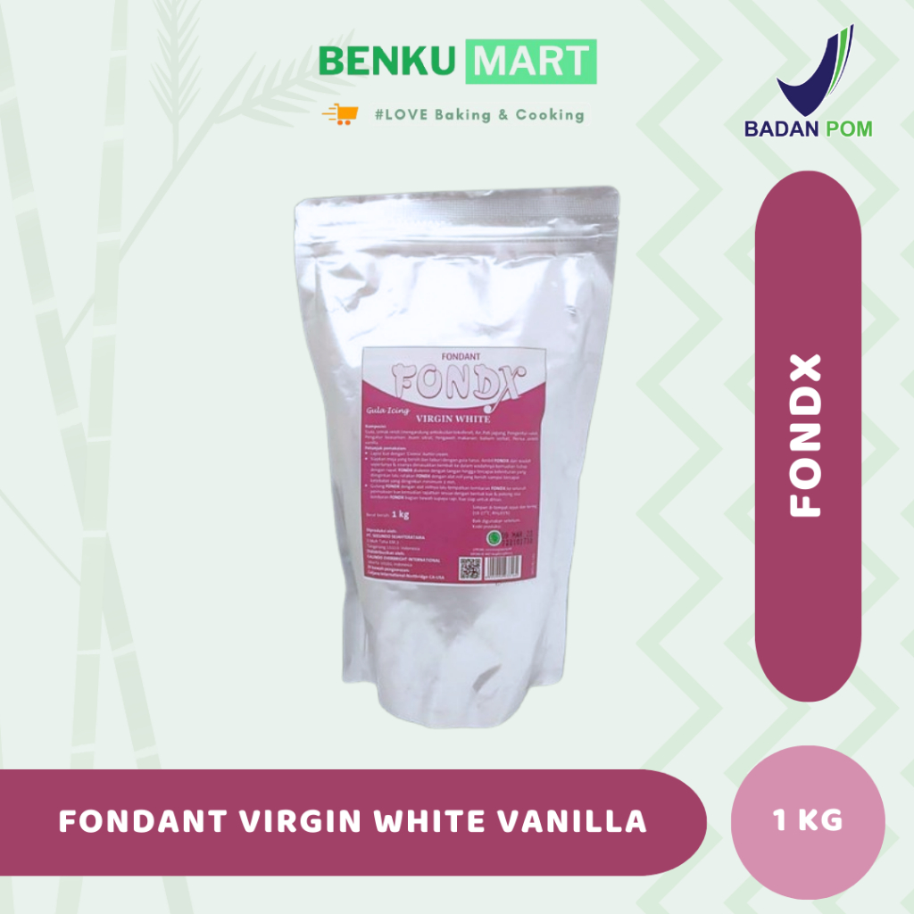 

Fondx Fondant Virgin White Vanilla 1 kg HALAL | Fondan