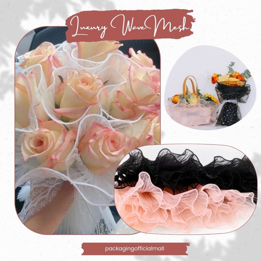 

RN Luxury Wave Mesh / Cotton Roll / Kertas Buket Bunga / Kain Buket / Cellophane