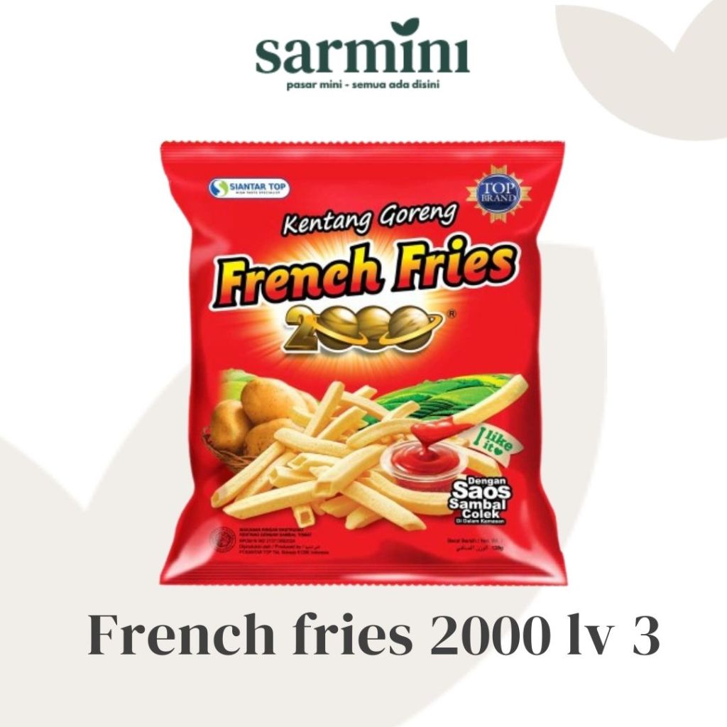 

Siantar Top French Fries 2000 62gr Rasa Kentang Goreng