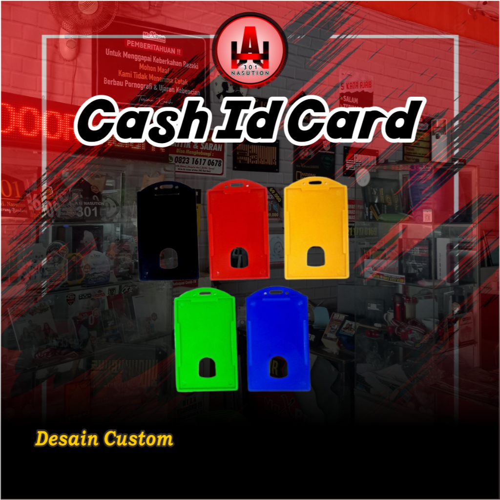 

cash id card (tempat nametag)