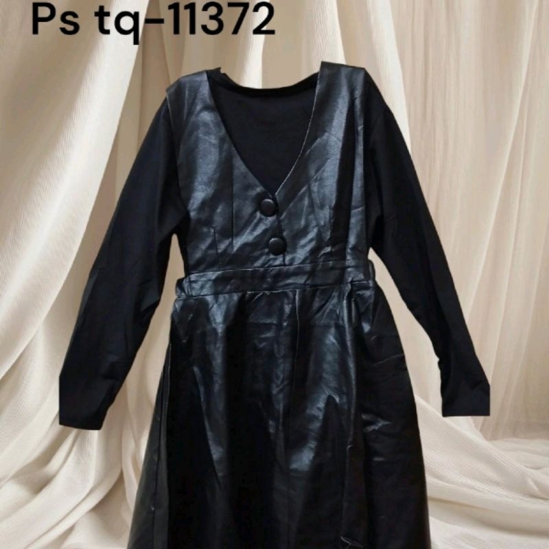 dress anak fashion anak overall kulit sintetis ps tq-11372 (4-9tahun)