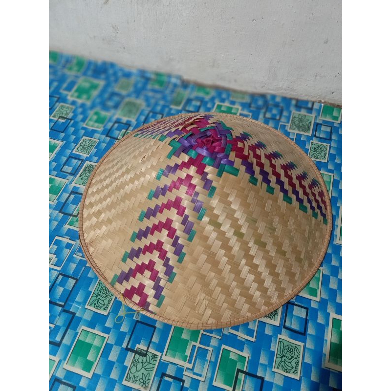 CAPING LURIK 40CM CAPING GUNUNG CAPING BAMBU CAPING TRADISIONAL TUDUNG BAMBU TOPI PETANI