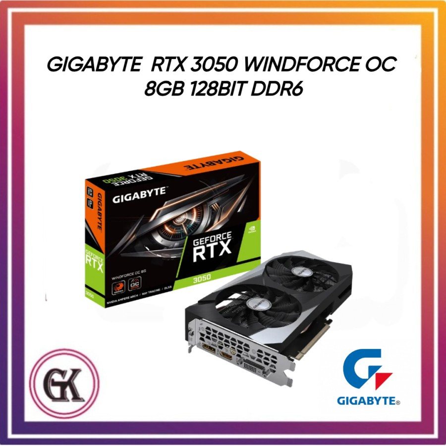 Vga Gigabyte RTX 3050 RTX3050 Windforce OC 8G GDDR6 128 Bit