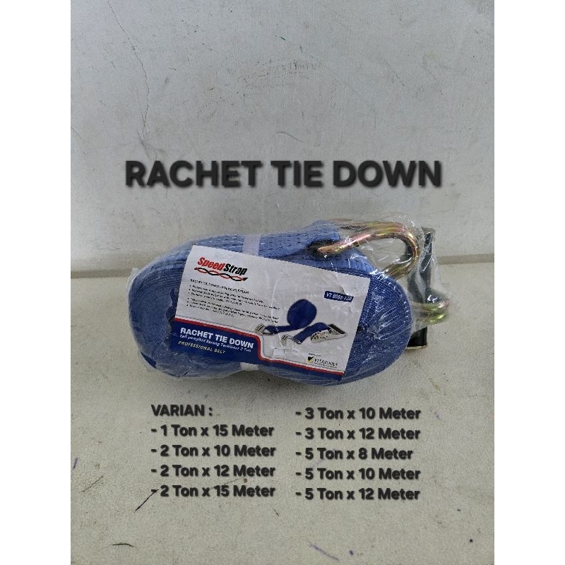 Rachet Tie Down 1T 2T 3T 10 Meter 12 Meter 15 Meter / Tali Pengikat Barang 1Ton 2Ton 3Ton