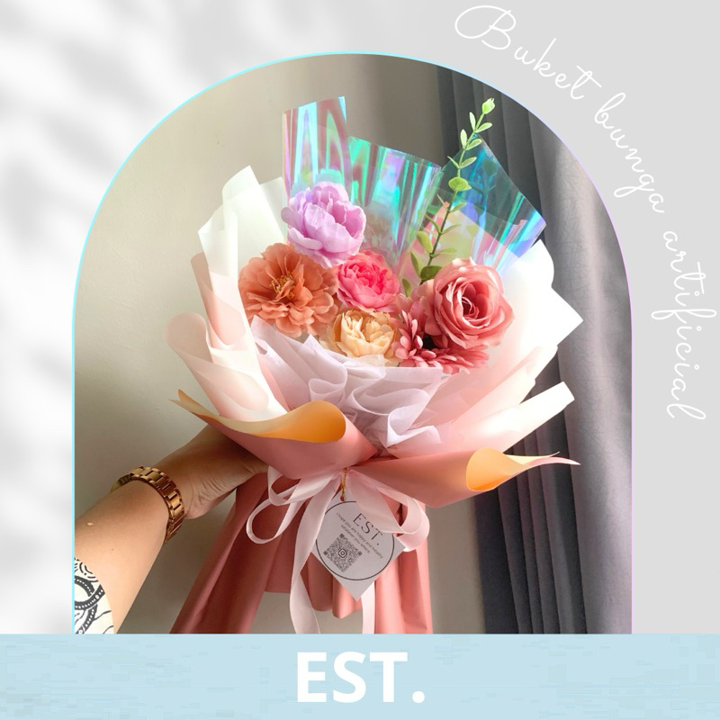 Esthetic | Buket bunga Buket wisuda Buket Buket ultah Buket artificial bunga artificial