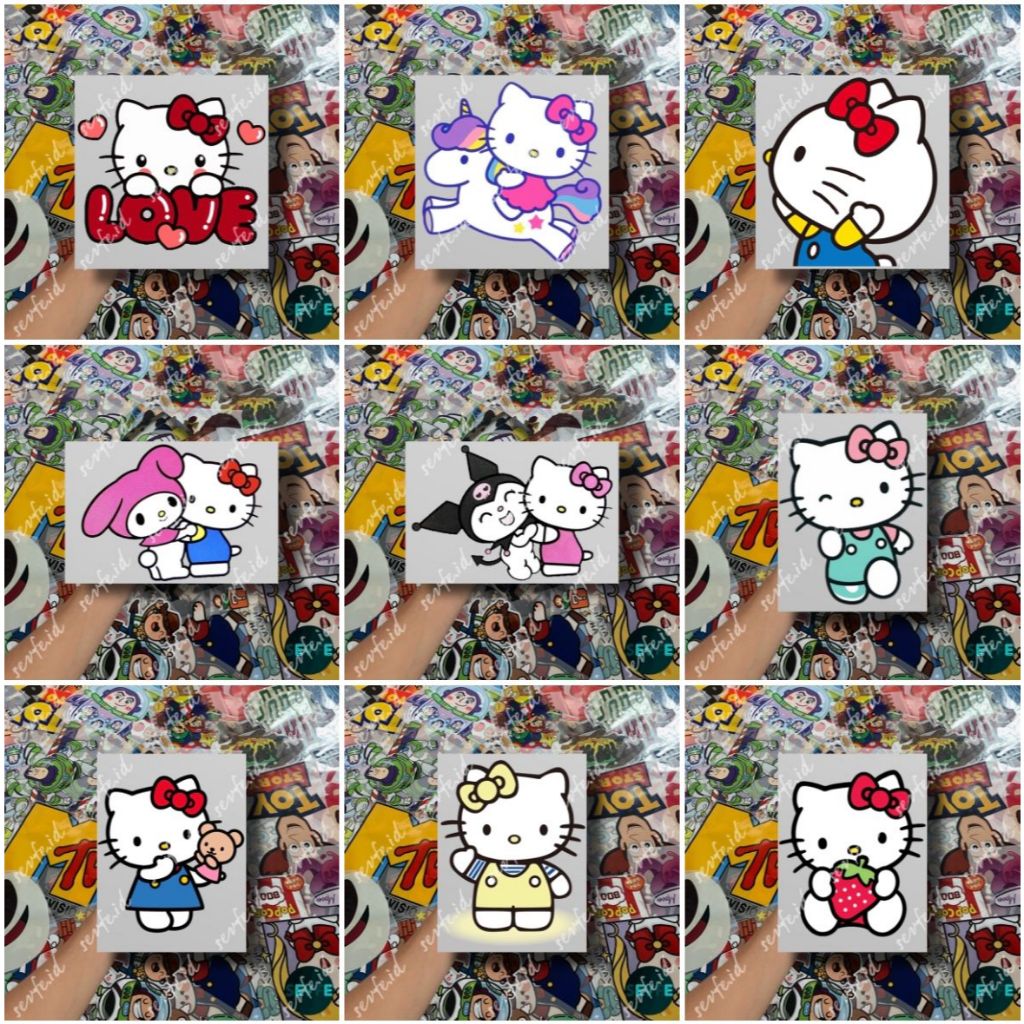 

Stiker DTF Sablon Setrika Sablon Stiker HELLO KITTY