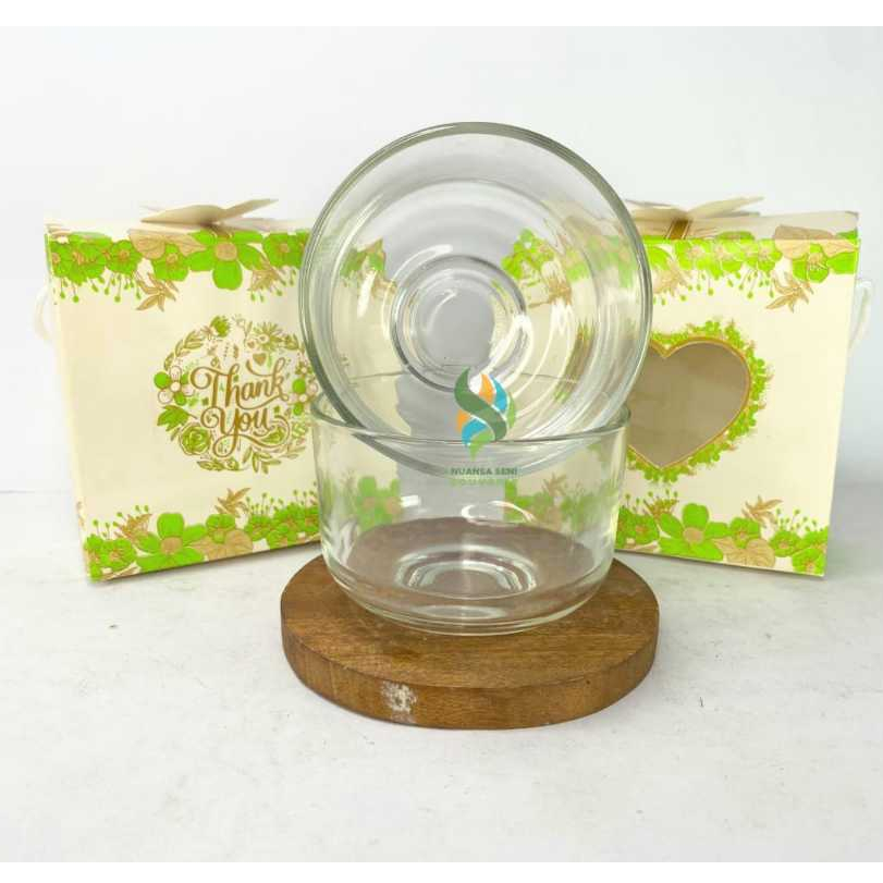 Souvenir Gelas Minum Kaca Bulat Cangkir Kopi Mug Kaca Kecil Mangkuk Beling Bening Polos