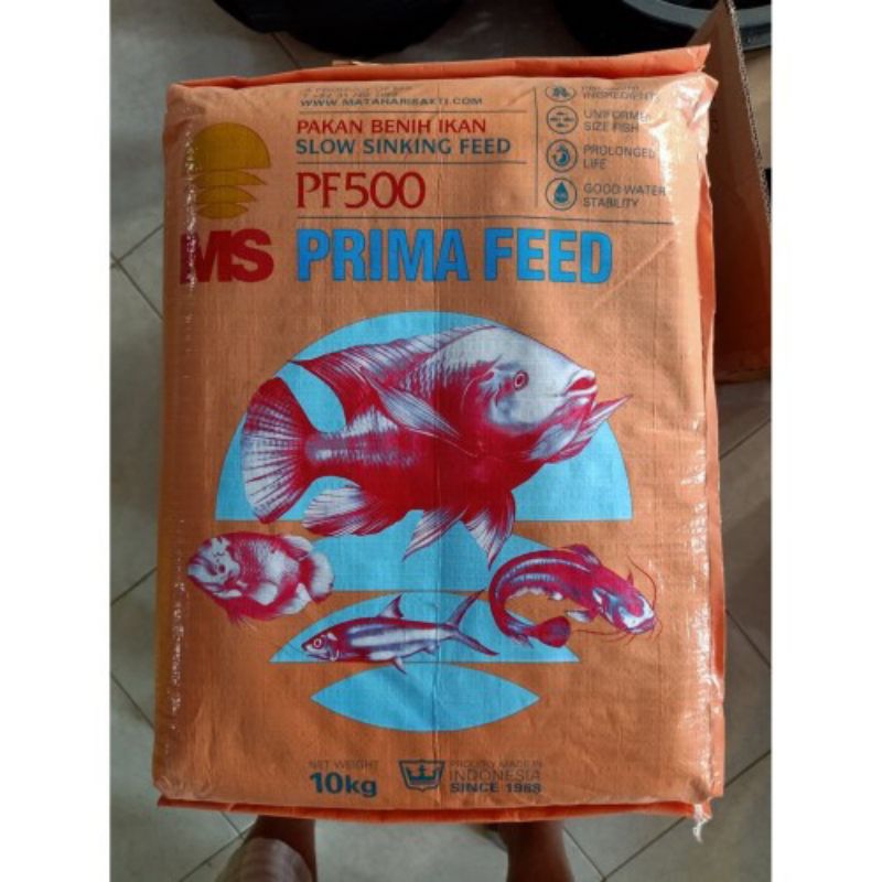 MS PRIMA FEED PF 500 Pakan Bibit Benih Ikan Lele Nila Gurami DLL
