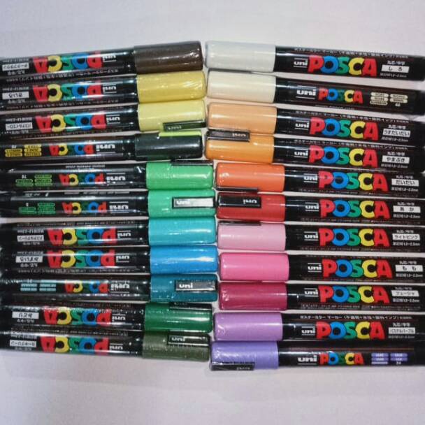 

KODE P58X UNI POSCA PC5M Marker Pen Medium Point Marker WarnaWarni Harga Satuan