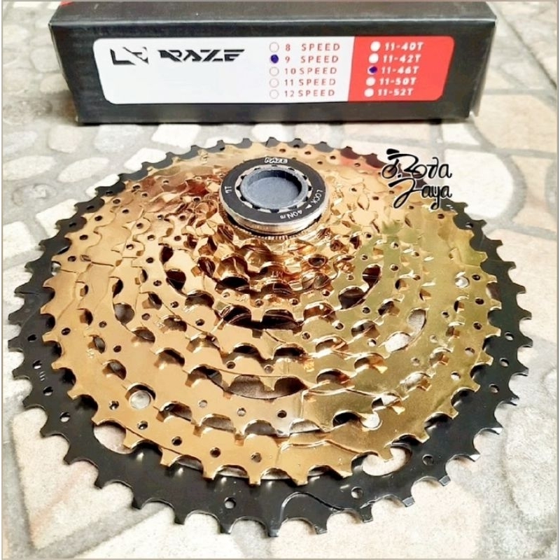 SPROCKET CASSETTE RAZE 9sp 11T - 46T GOLD 9 SPEED