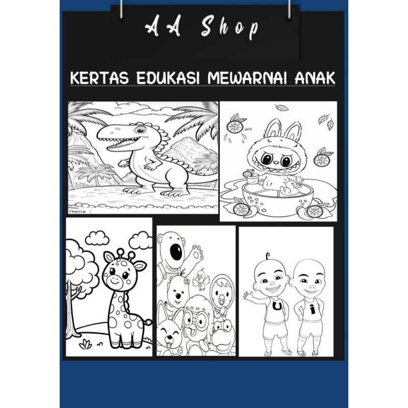 

⭕ KERTAS MEWARNAI ANAK / EDUKASI UNTUK KEAKTIFAN ANAK || aashop_ pekanbaru