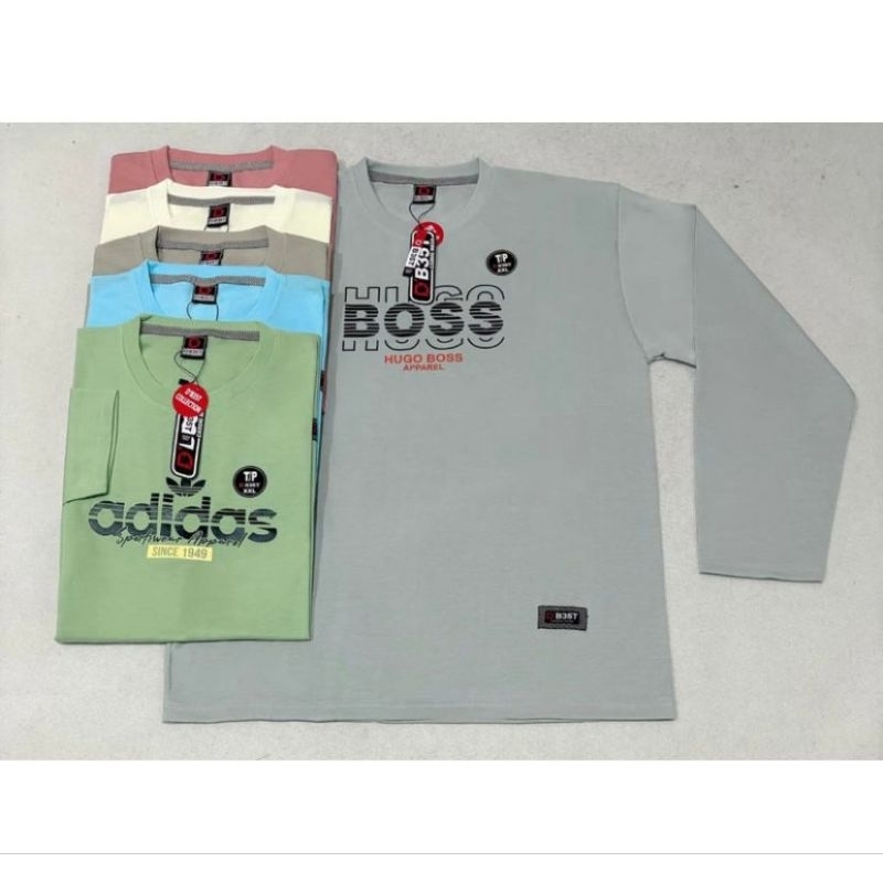 PAKET 3PCS Kaos Lengan Panjang Branded Distro Pria Wanita Size M L XL XXL