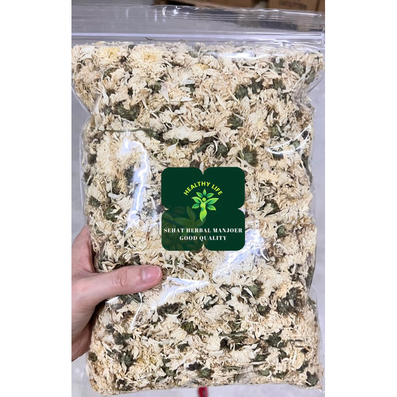 

premium white Royal chrysanthemum / Kek hua putih / Teh Bunga Krisan putih premium 100gr - 250gr