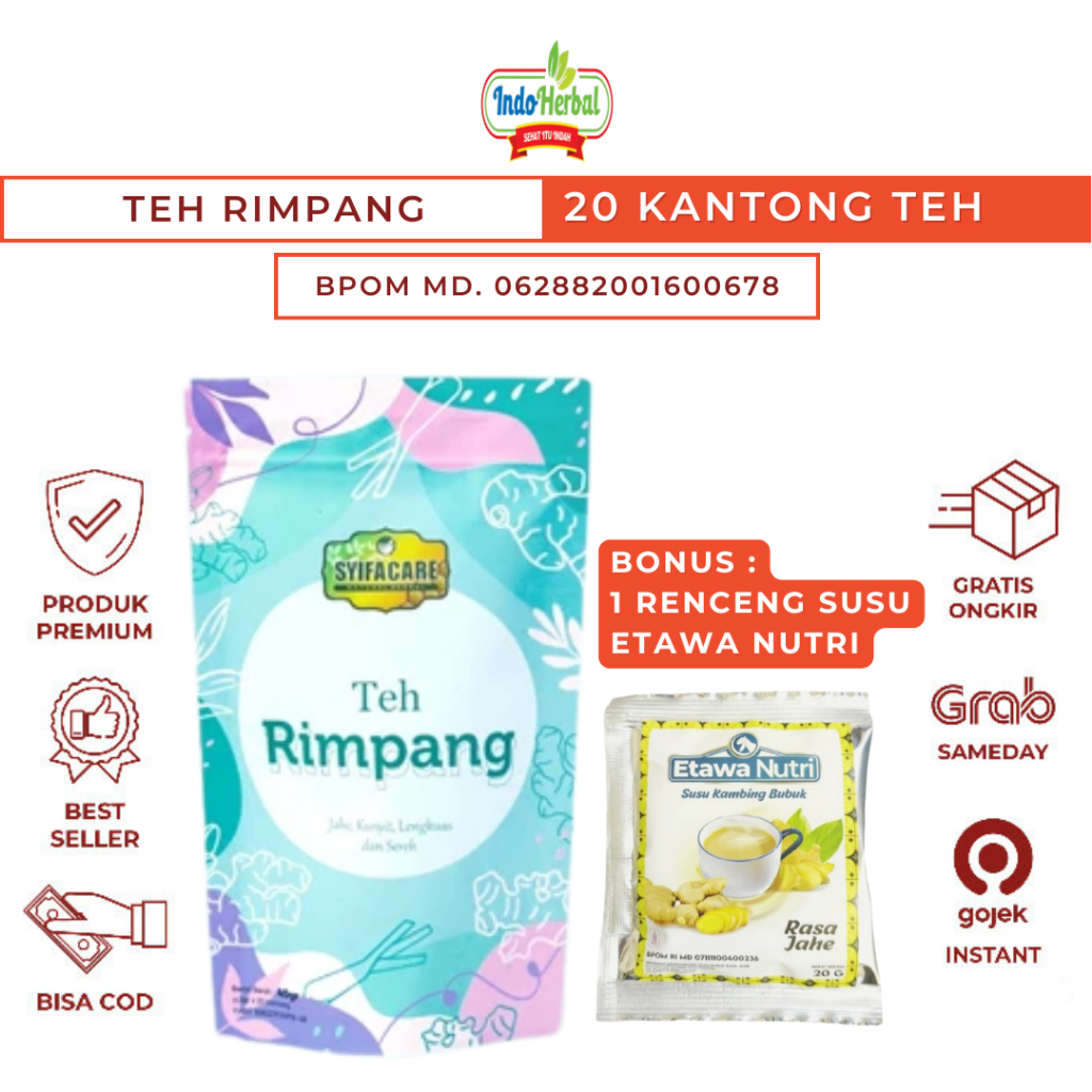 

Teh Rimpang BPOM Syifacare / Minuman Rempah ala JSR Zaidul Akbar / Teh Diet Detox Pelangsing Herbal