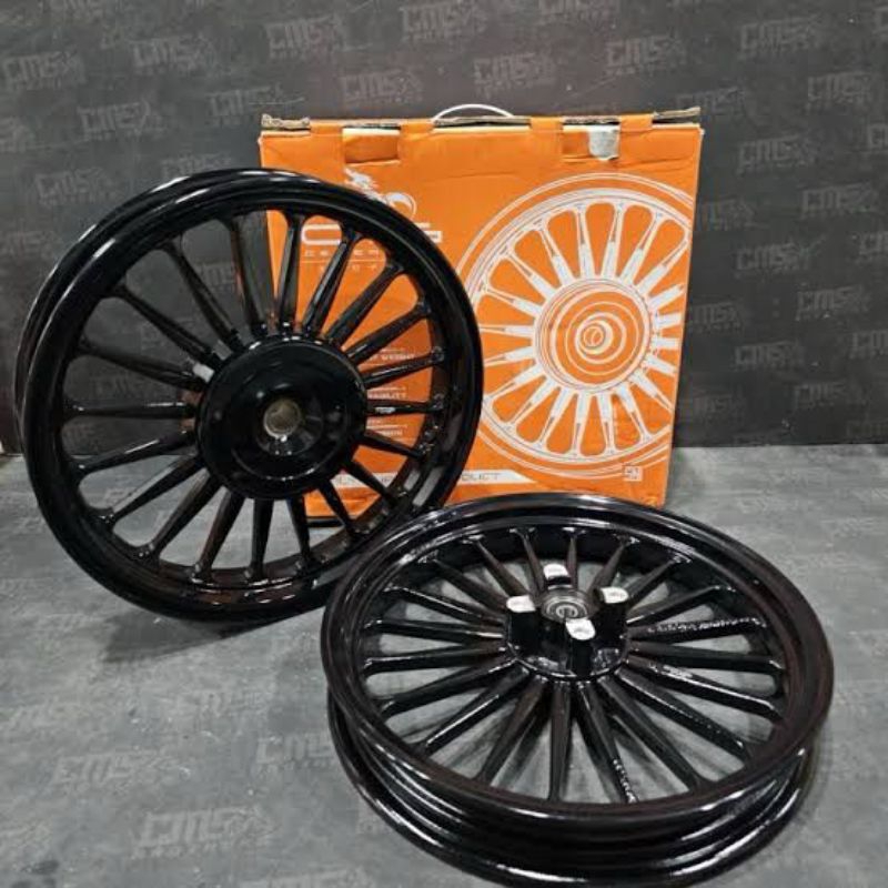 velg cmg p20 mio m3 , mio sporty black white brown palang 20