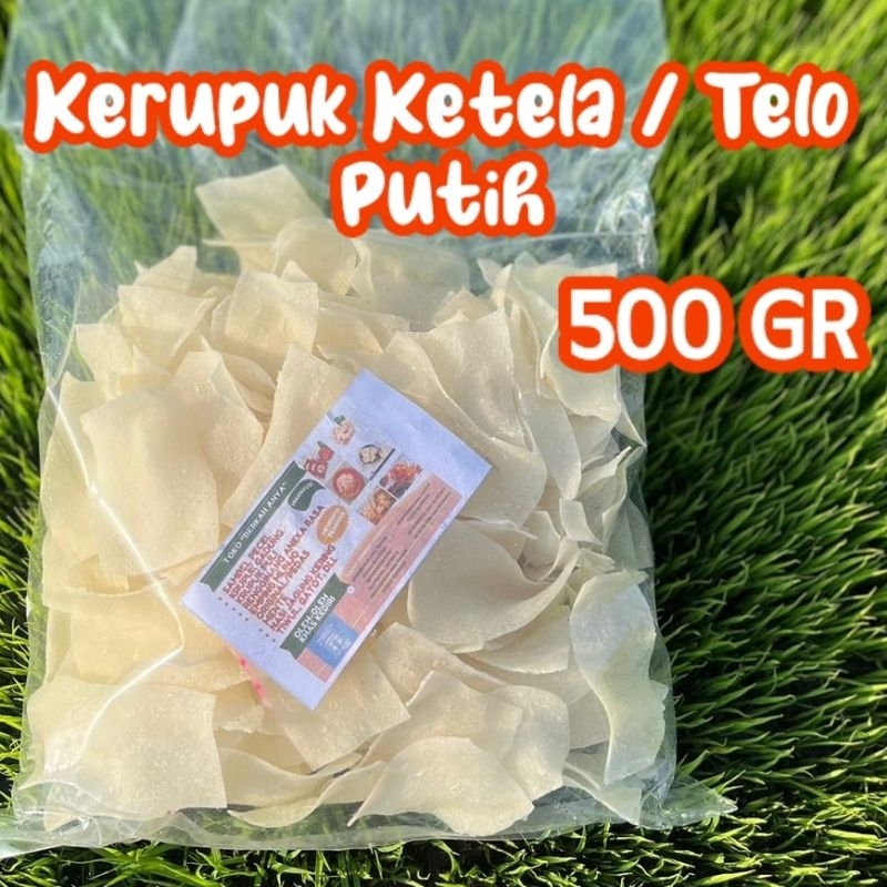

Kerupuk Ketela Putih Mentah / Kerupuk Telo Putih 500 gram Renyah Enak Gurih