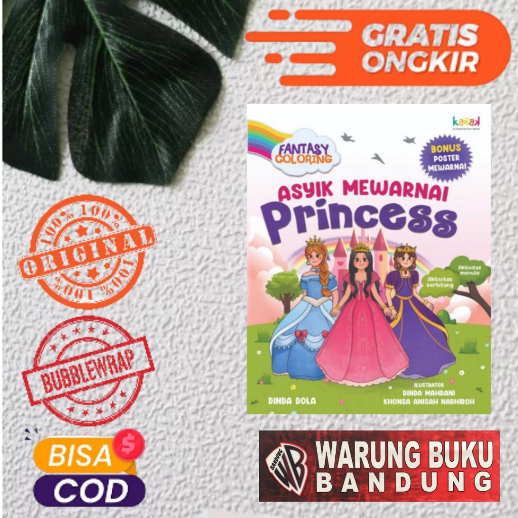 Buku Anak : Asyik Mewarnai Princess