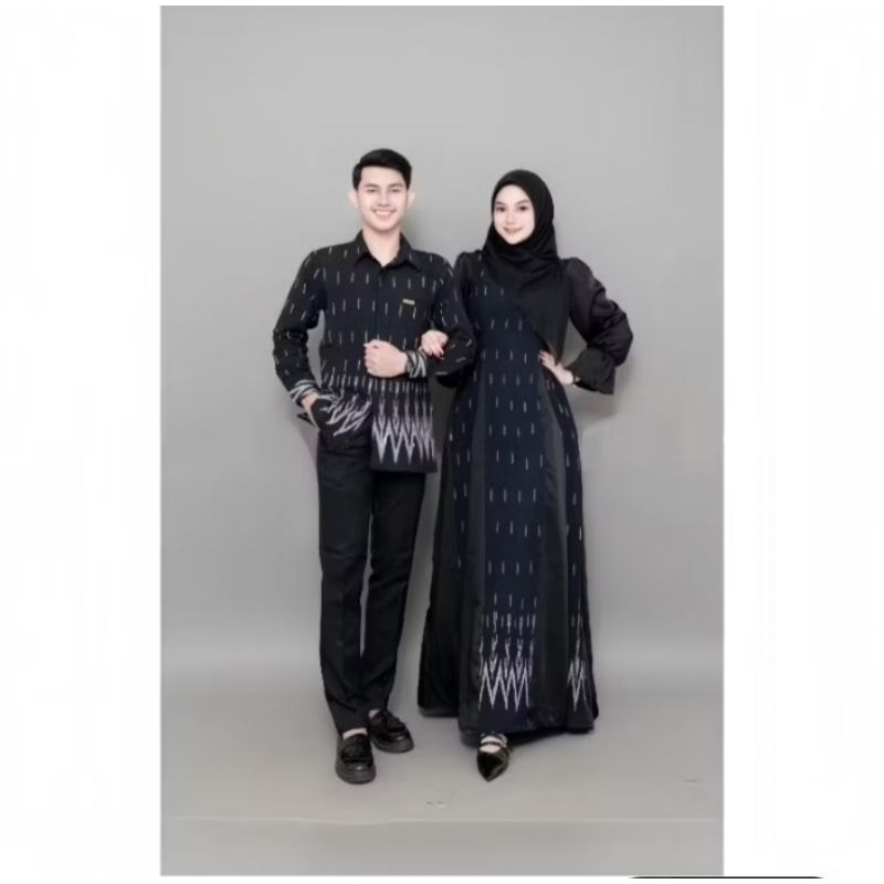 BAJU TENUN COPLE DRES TENUN MAYA SET KEMEJA PRIA-BAJU TENUN MAYA BLACK-BAJU TENUN COPLE KONDANGAN TE