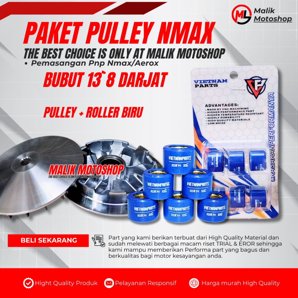 PULLEY BUBUT 13`8 DRAJAT NMAX AEROX LEXI RUMAH ROLLER NMAX BUBUT PULLEY CUSTOM NMAX AEROX