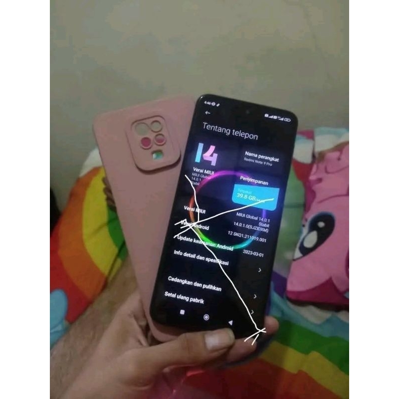 redmi note 9 pro 6/64gb (minus retak)