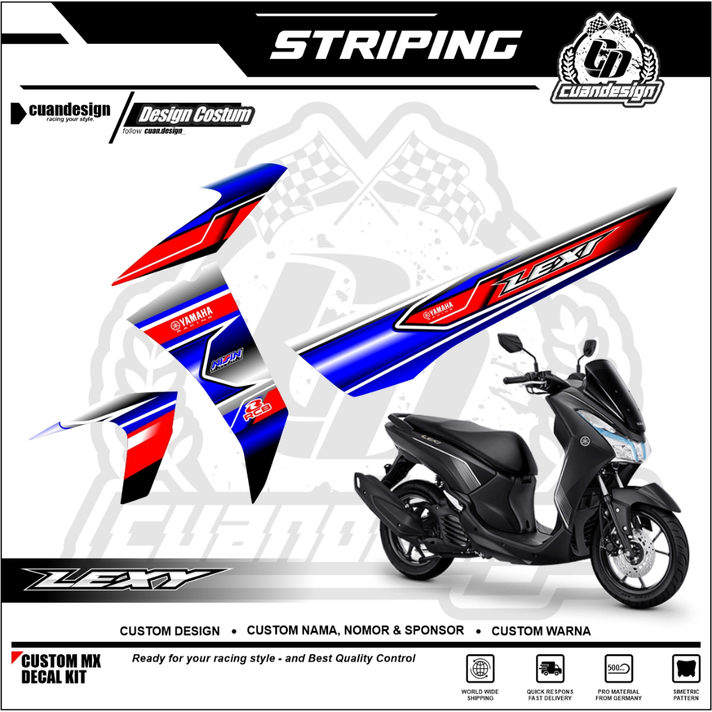 STIKER STRIPING  MOTOR YAMAHA LEXI ANTI LUNTUR KEREN STRIPING LEXI 125 STRIPING YAMAHA LEXI 125 IV