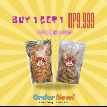 

Makanan Ringan || Cemilan || Lumpia Kering ukuran standing pouch 10 x 17,6 (250g)