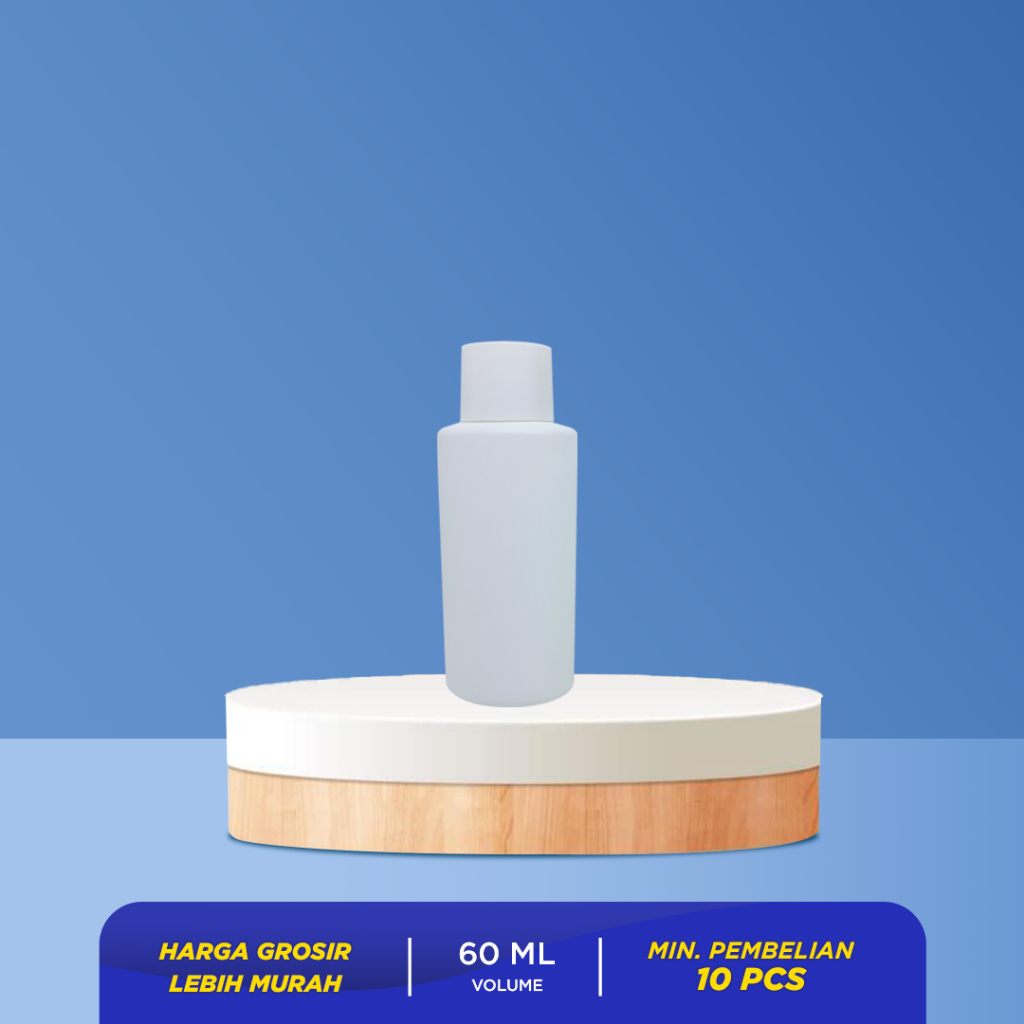 BOTOL HDPE 60 ML/BOTOL TONIC/PUTIH POLOS