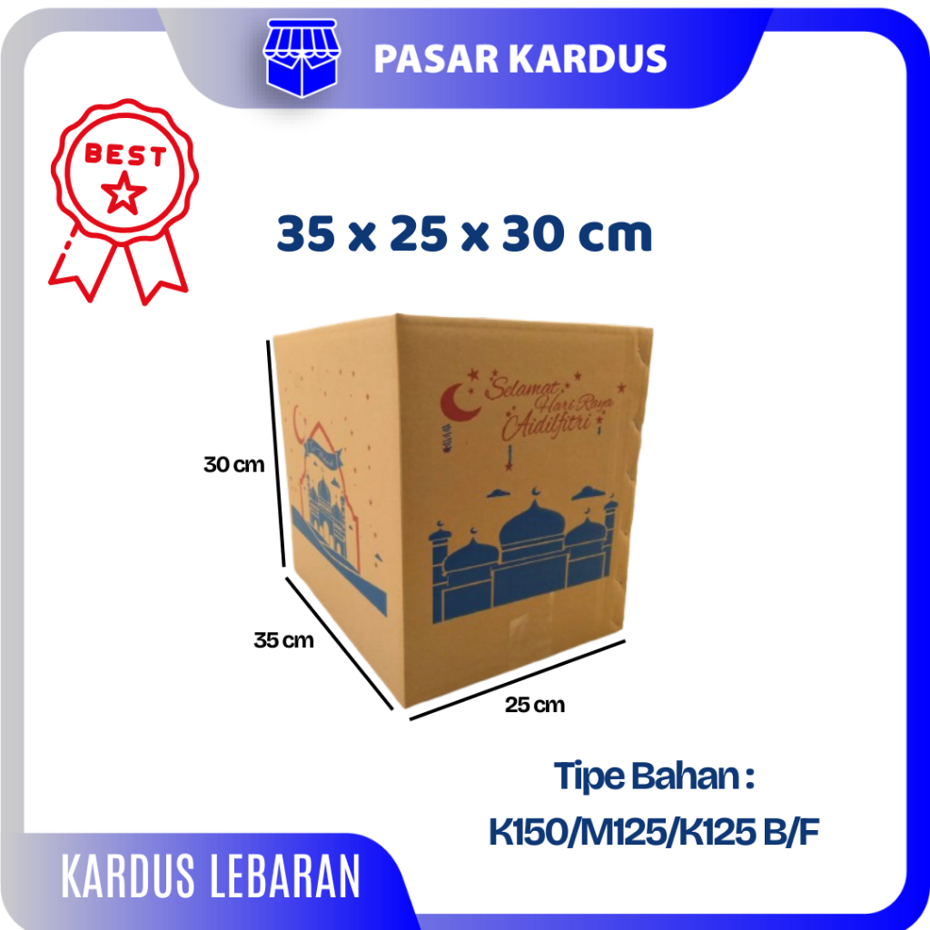 

(HARGA 10 PCS) Kardus Lebaran / Box Lebaram Selamat Hari Raya / Hampers Lebaran 35 x 25 x 30 cm
