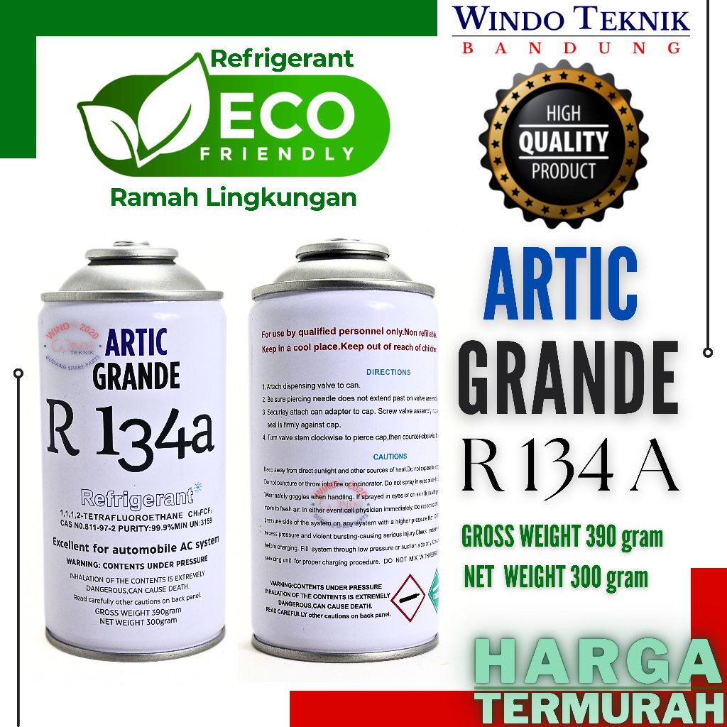 JKH FREON KALENG R134 ARTIC GRANDE FREON MOBIL ARTIK R 134 A KWALITAS 100% MURNI PREON / FREON