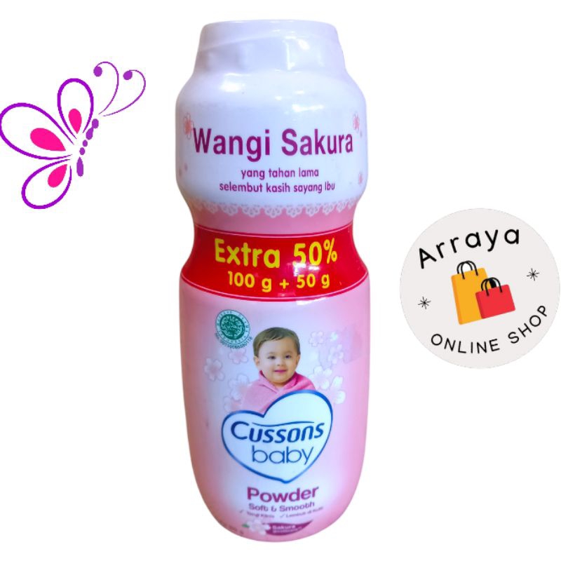 CUSSON BABY POWDER SAKURA 100 GRAM + 50 GRAM