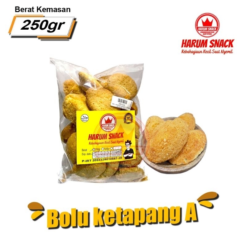 

BOLU KETAPANG GRADE A 250 GRAM [Harum Snack Official] SNACK KILOAN MAKANAN RINGAN