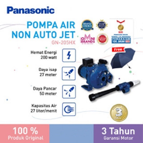 Panasonic GN-205HX-P - Pompa Sumur Dalam / Non Auto Jet Pump