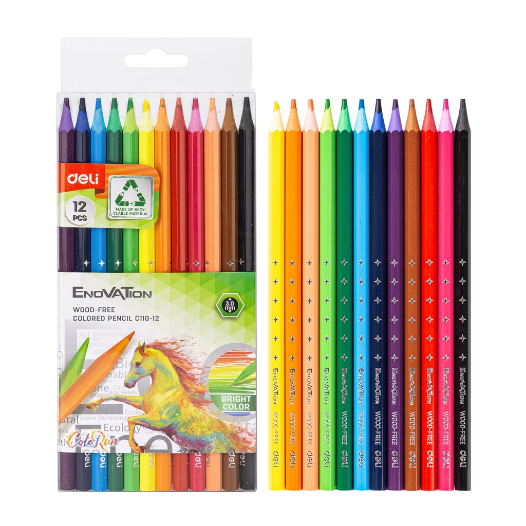 

Deli Pensil Warna / Colored Pencil 12 Warna 3.0mm Lead EC110