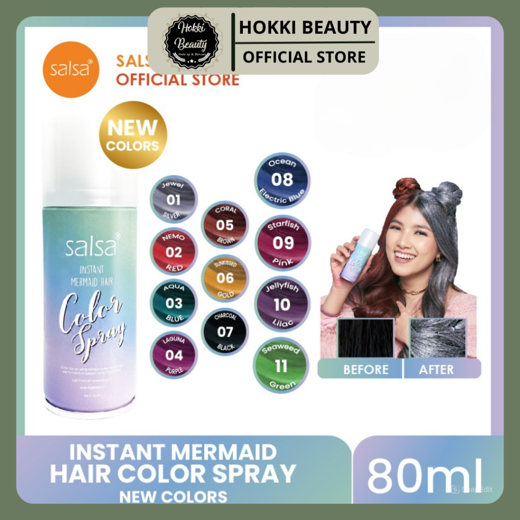 SALSA HAIR COLOR SPRAY | Semir rambut semprot MERMAID COLOR