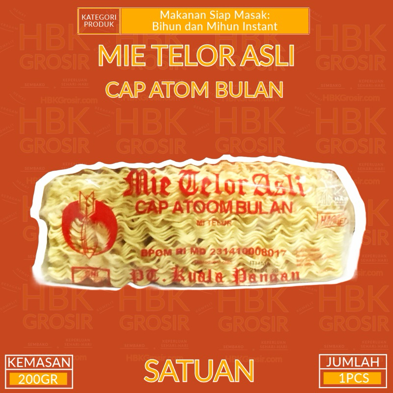

Mie Telor Asli Cap Atoom Bulan 200GR