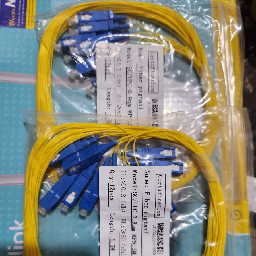 Kabel Patchcore Patch Core Pigtail Fiber Optic SC UPC APC LC FC ST -SC - sc upc putih