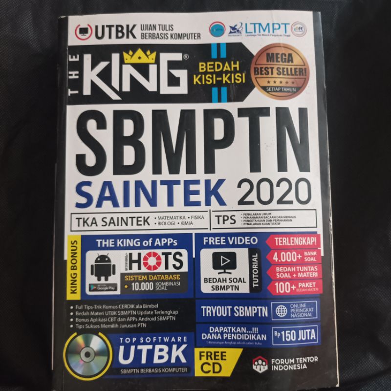 The King SBMPTN Saintek 2020 (buku bekas, original)
