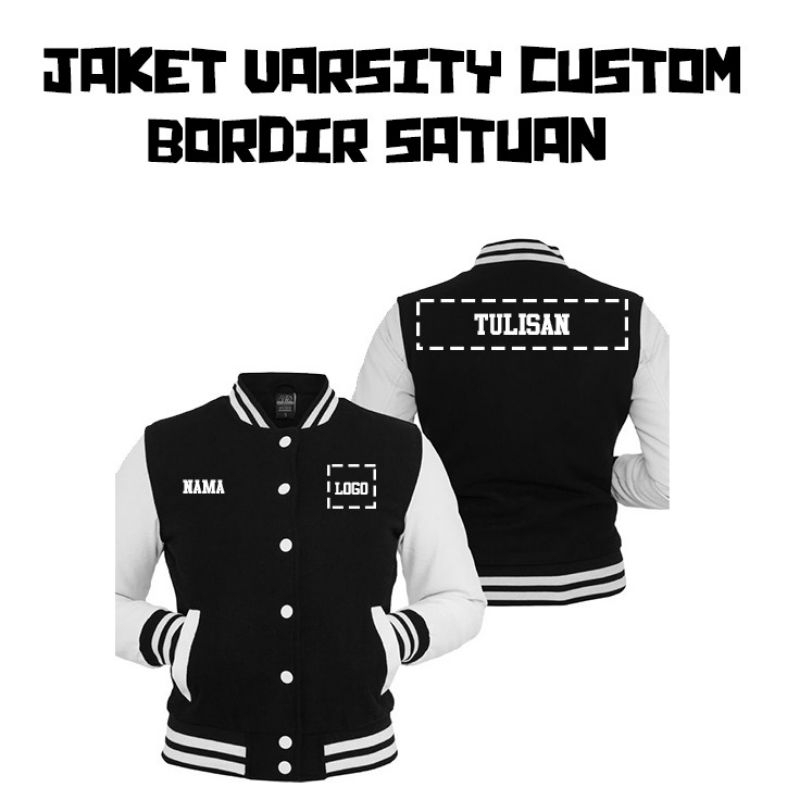 Jacket Varsity  Custom Bordir Satuan