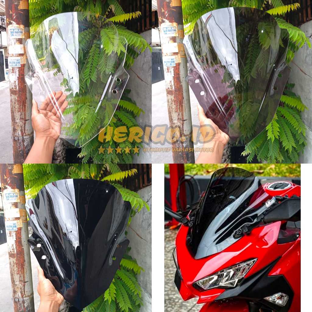 VISOR WINDSHIELD KAWASAKI NINJA 250 FI NEW 2018 2019 2020 2021 2022 VISOR NINJA 250 FI NEW STANDAR B