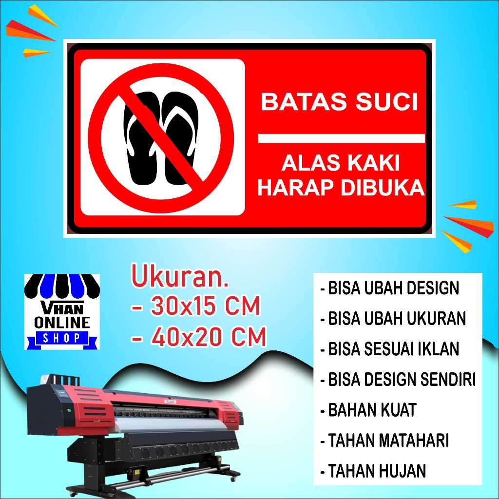 

Cetak Sticker Alas Kaki Harap Dibuka Bahan Cerah Merah