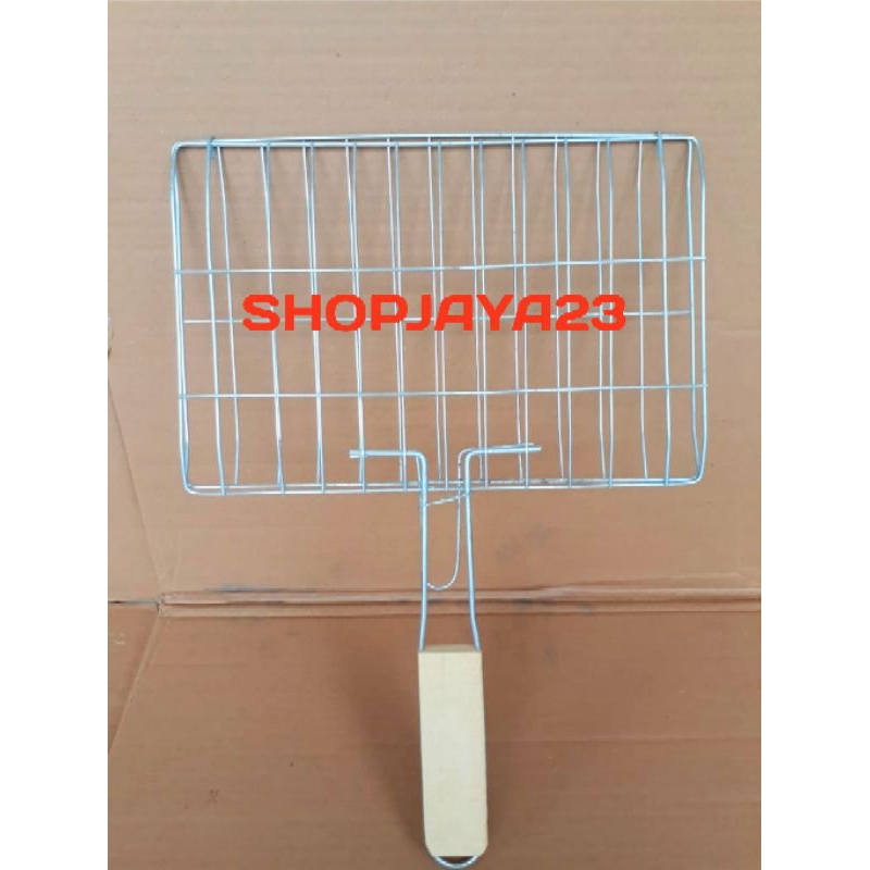 panggangan jepit kawat anti karat Bakaran ikan galvanis