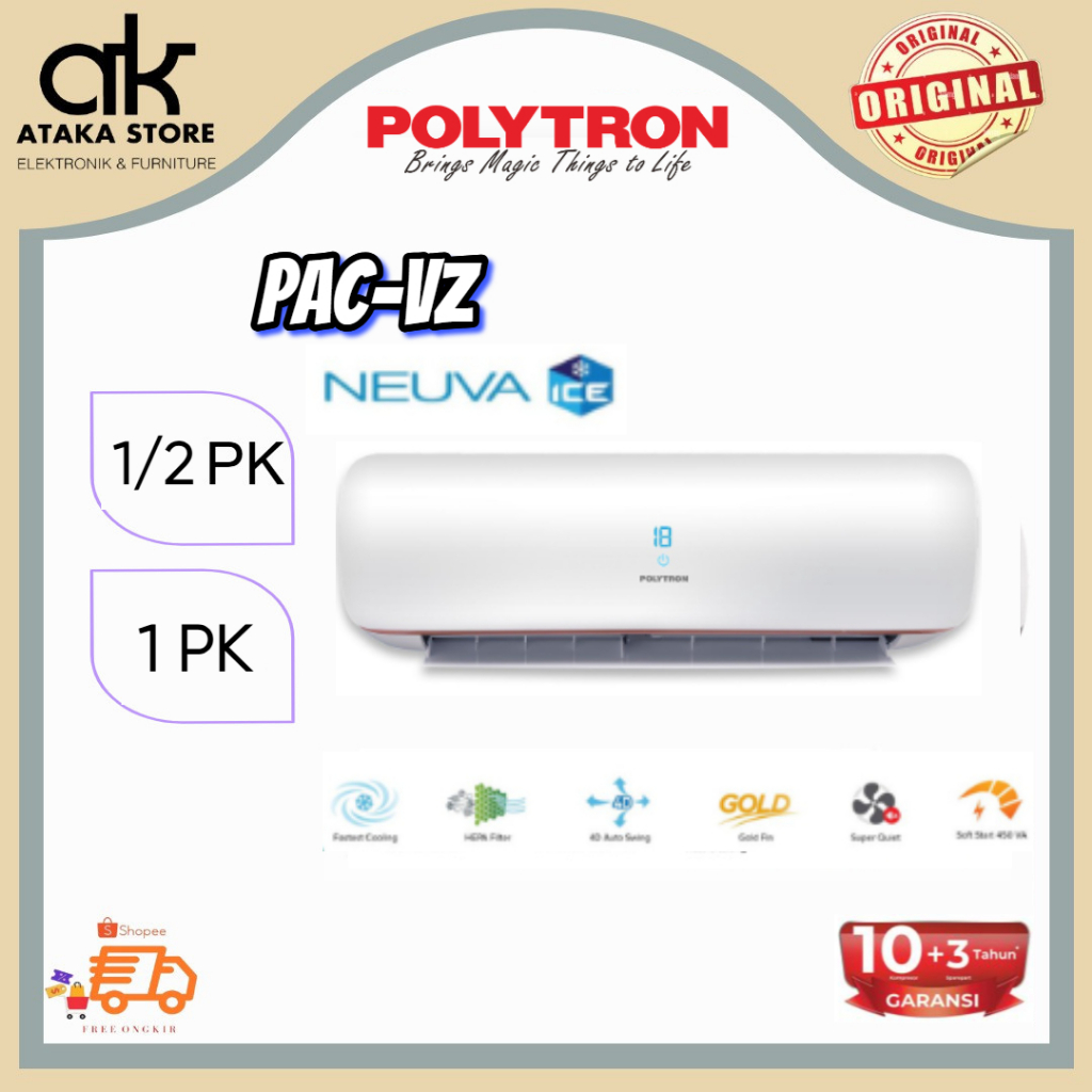 AC POLYTRON STANDARD 1/2PK PAC05VZ -  1 PK PAC09VZ - AC Polytron Neuva Ice