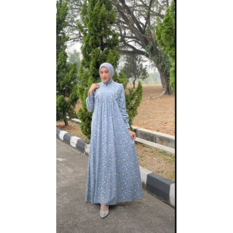 Gamis MIDI DRESS RAYON TWILL/MIDITWILLPOLOS//MIDI MOTIF