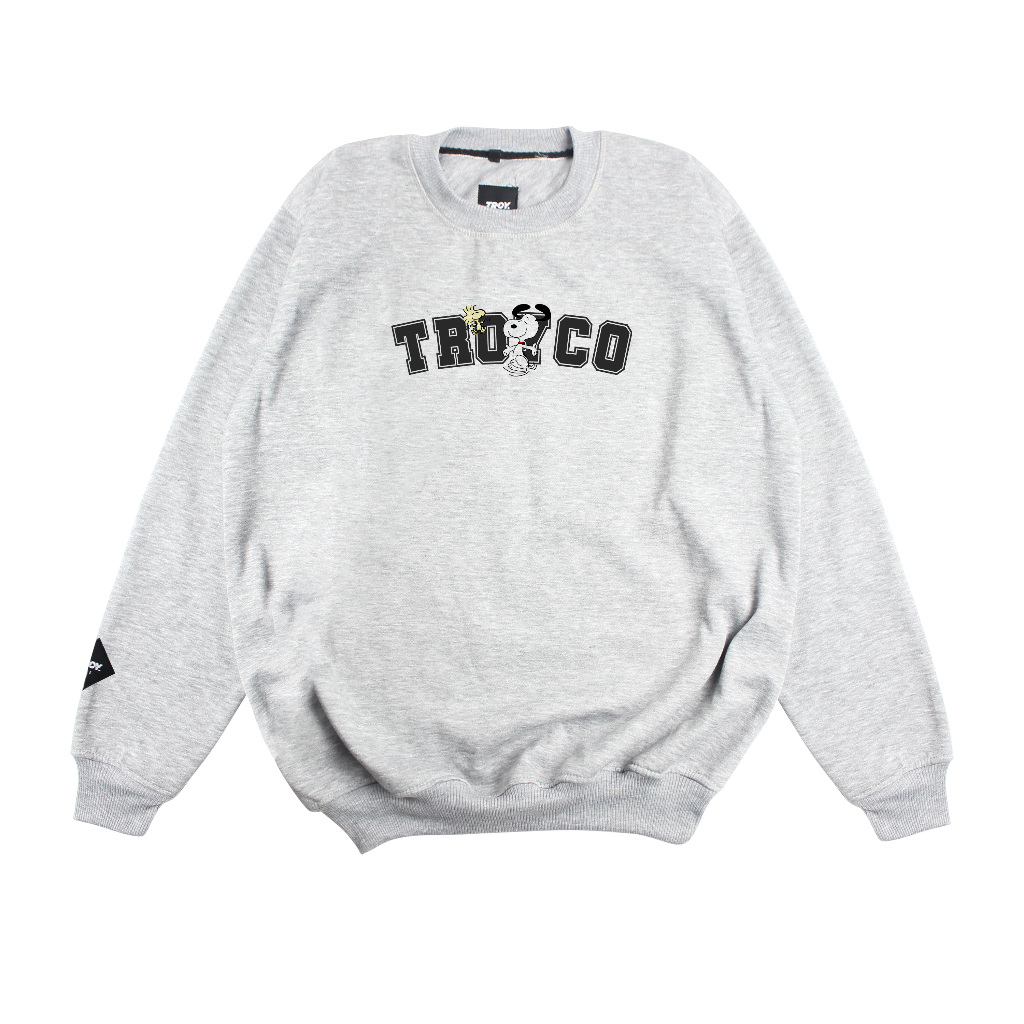Troy Company Sweater Crewneck Misty Snoppy - Sweater Crewneck Pria Abu Misty SW 2854