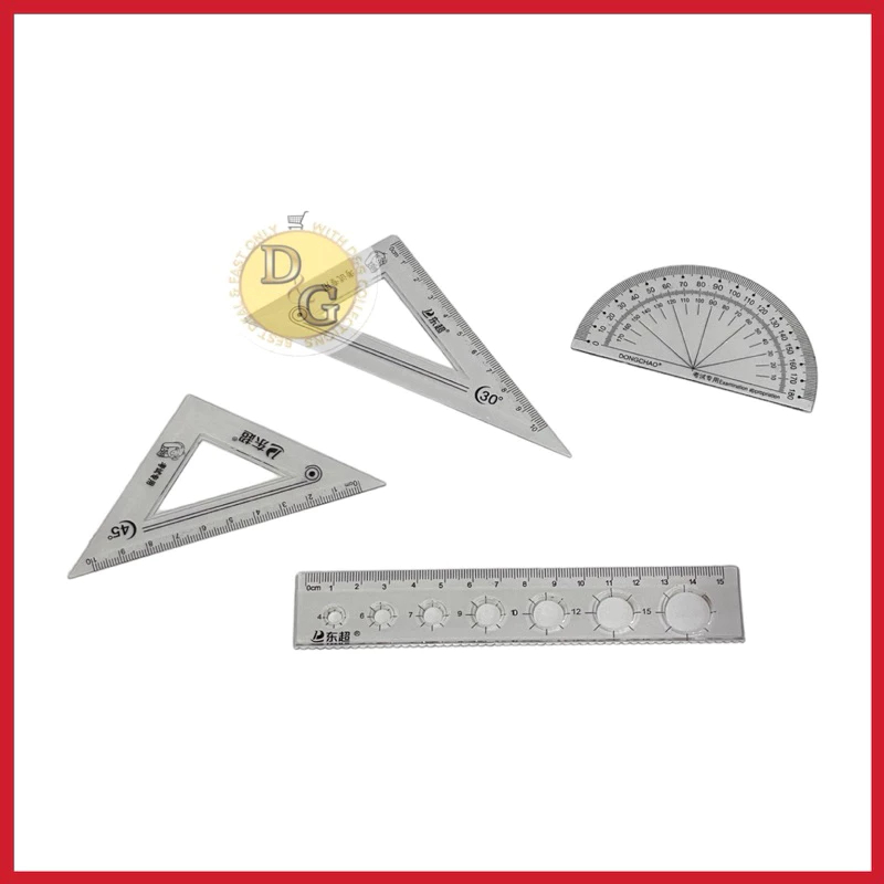 

PENGGARIS RULER SET ISI 4 / GARISAN SET PLASTIK MURAH