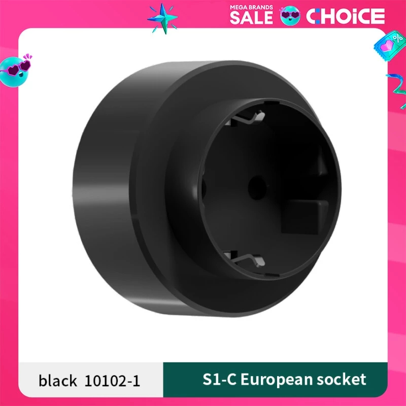 HONGDI Soket saklar Hongdi Soket rel Euro Soket pengisian daya LED Soket arde Hitam