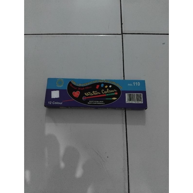 

CAT AIR / WATER COLOUR PAINT LEAD FREE NO.110 MERK MR. LOVE GUITAR PER SET ISI 12 WARNA