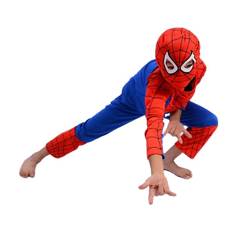 KOSTUM BAJU ANAK SPIDERMAN LABA LABA FREE TOPENG KAIN