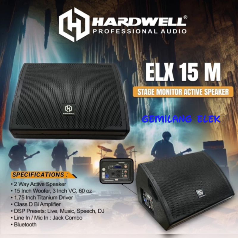 Speaker Monitor Aktif HARDWELL ELX 15M Original 15 inch