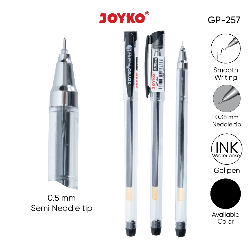 

Gel Pen Pulpen Pena Joyko GP-257 Point Gel 0.38 mm